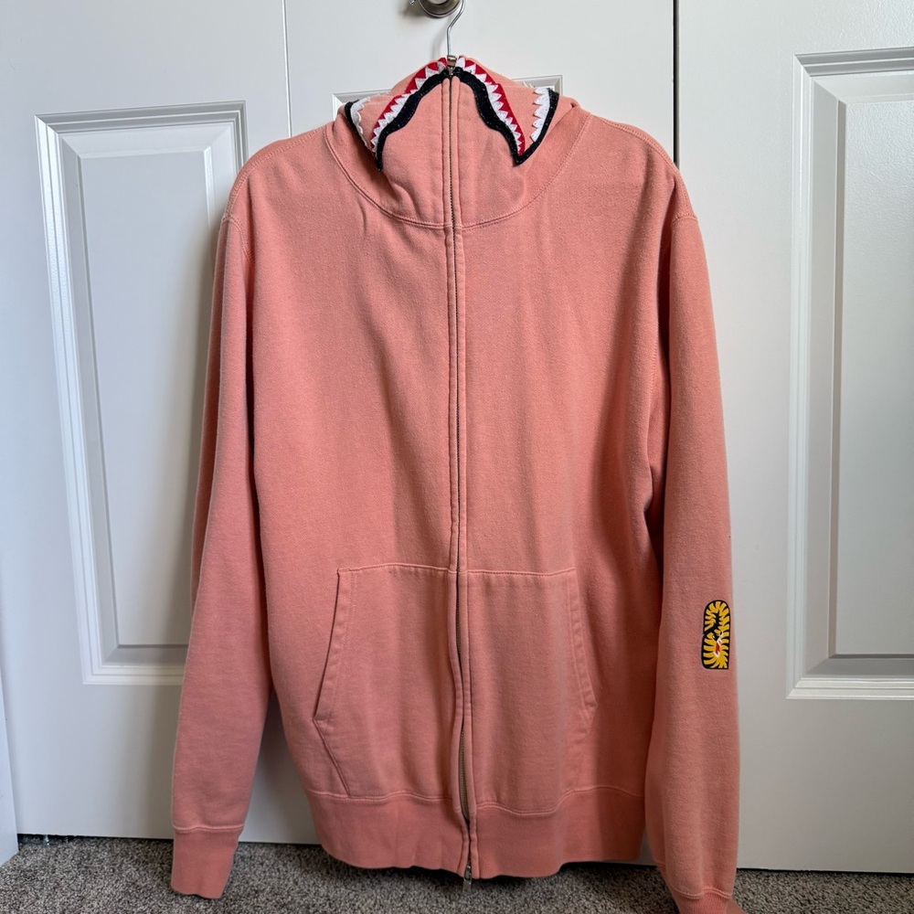 A Bathing Ape Men's Coral Zip-Up Sweater XL